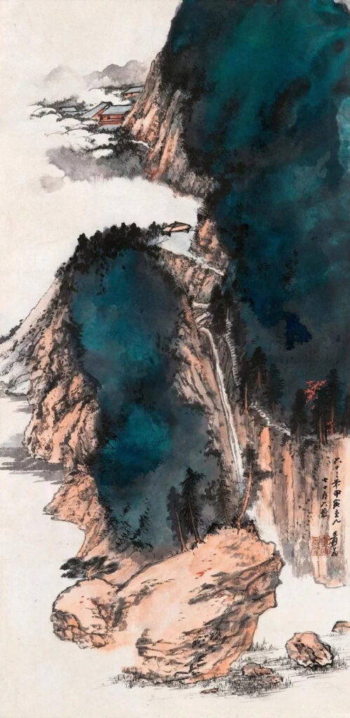 Zhang Daqian, Splashed-ink Mountain and water 《泼墨山水》
The Image Colour in Chinese Painting