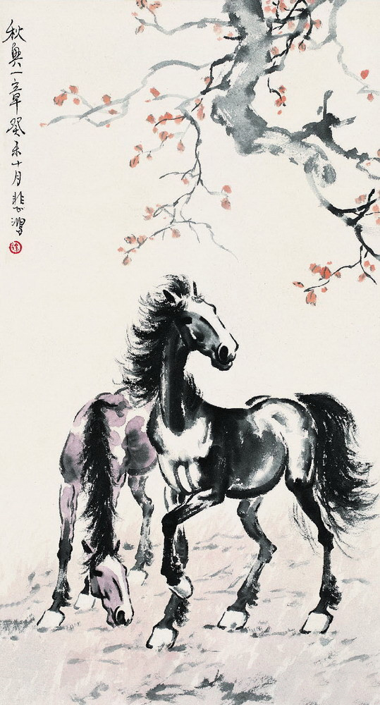 The Image Colour in Chinese Painting
Xu Beihong, In Autumn 《秋兴图》